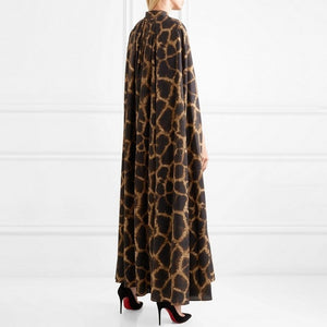 Aria Leopard Print Maxi Cloak