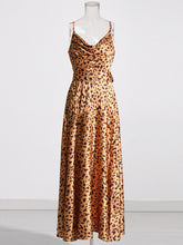 Leopard Split Thigh Sexy Sling Dress